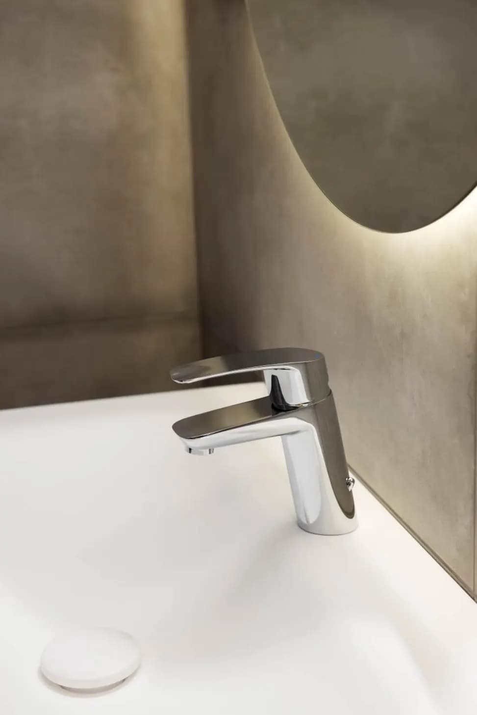 Detalle de grifería de lavabo de la colección New Fly de ramonsoler.