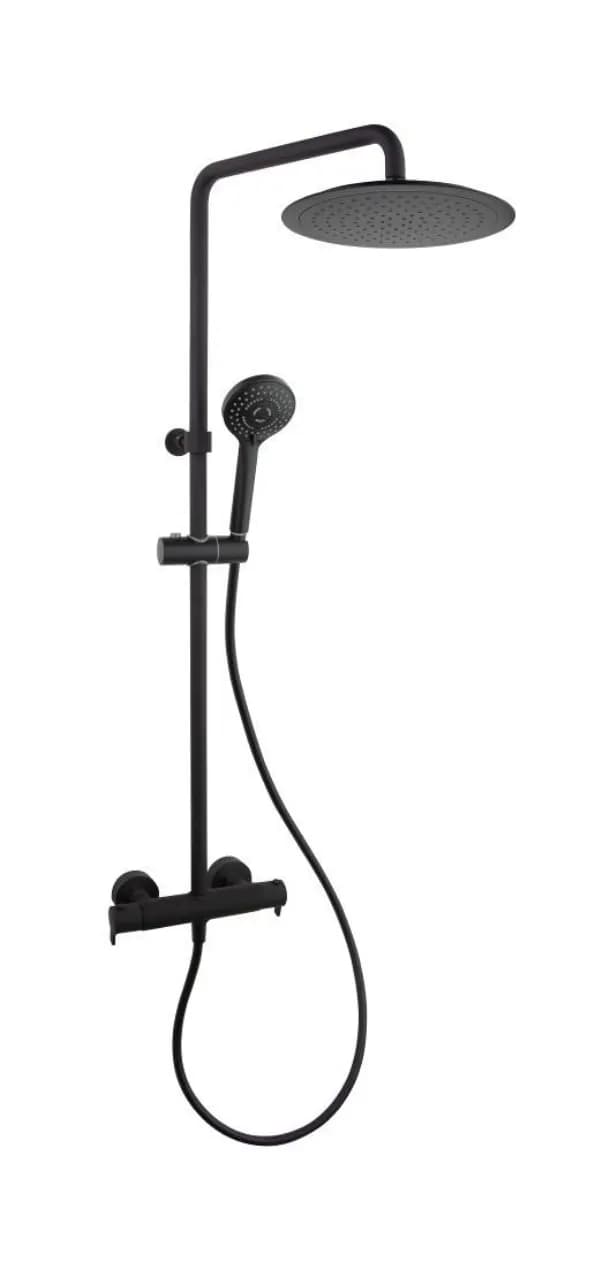 Colonne de douche thermostatique Blautherm en finition noir mat de Ramon Soler ®