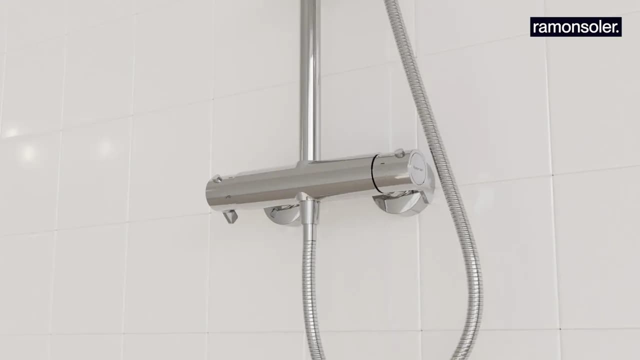 Cómo instalar una columna de ducha sin inversor y columna fija.