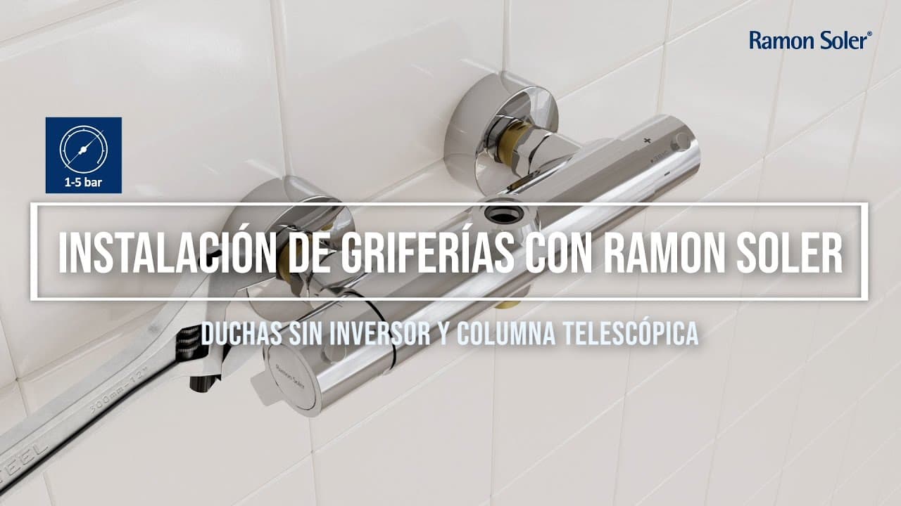 Cómo instalar una columna de ducha sin inversor y columna telescópica.