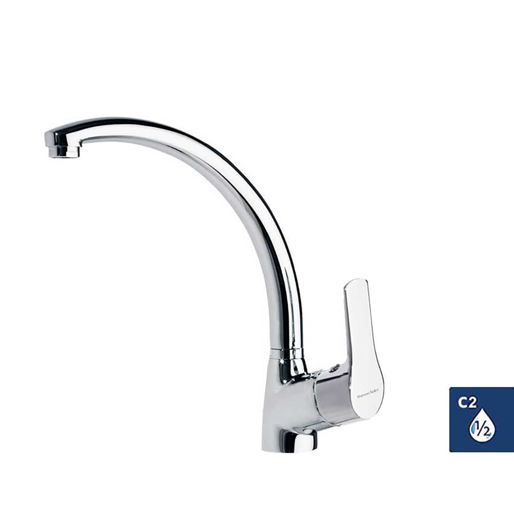 Titanium energy, mitigeur d'évier avec bec vertical de 280 mm, Chromé