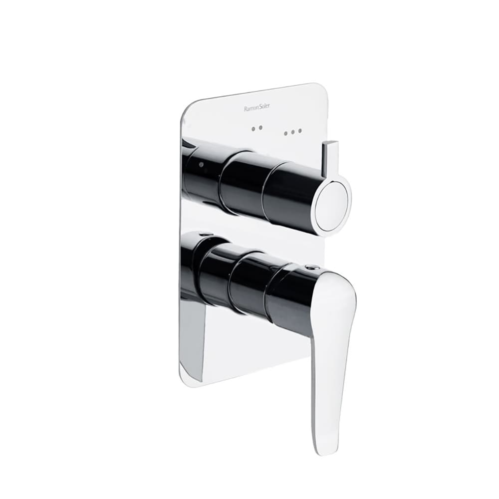 Ypsilon plus, monomando de baño-ducha empotrado metálico 3 vías, Cromo