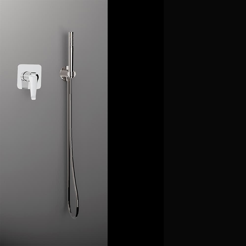 Ypsilon Plus, conjunt monocomandament encastat amb telèfon de dutxa d'1 via, crom