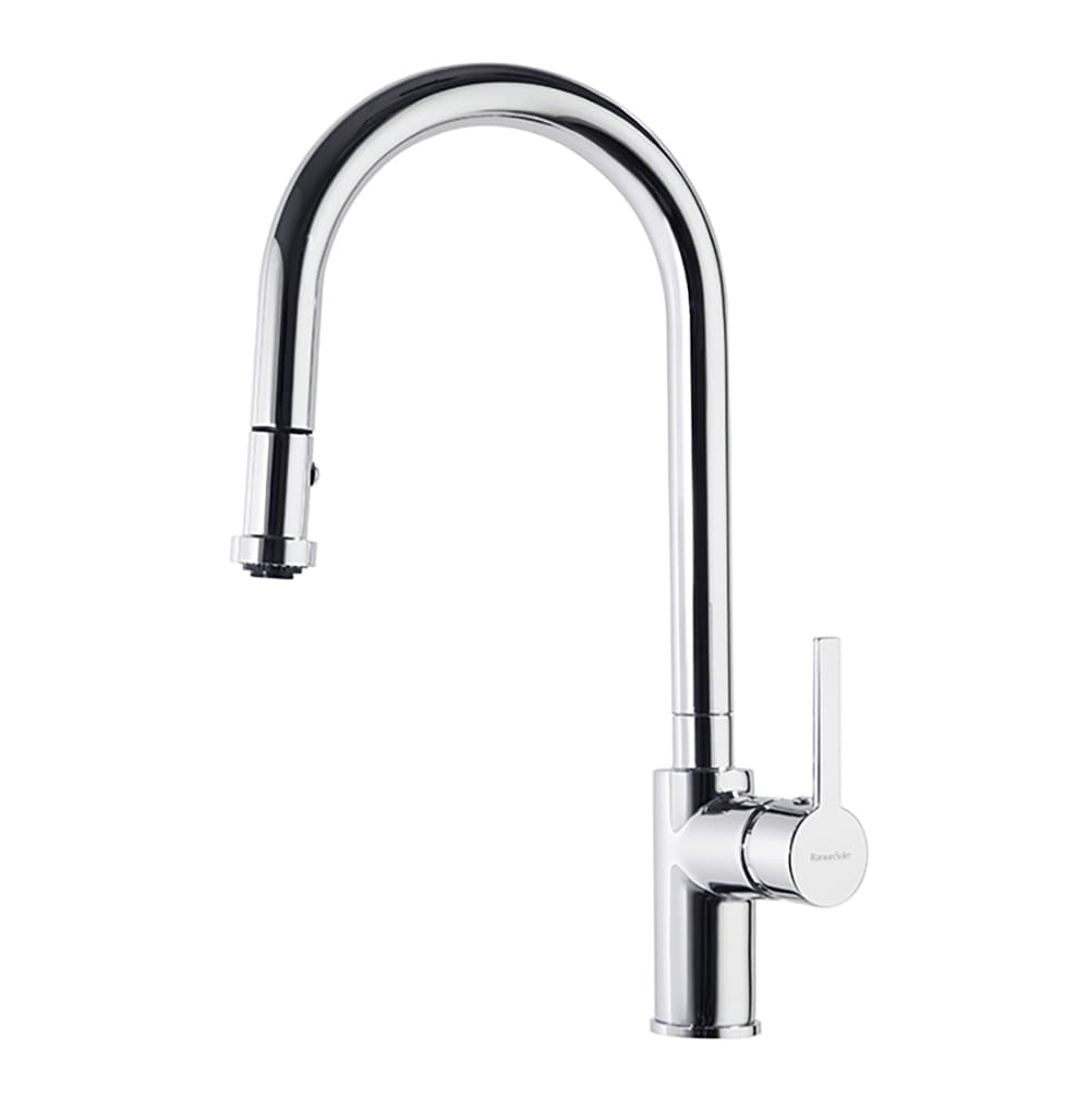 Kitchen, monomando de fregadero caño alto metálico 2 jets extraíble, Cromo