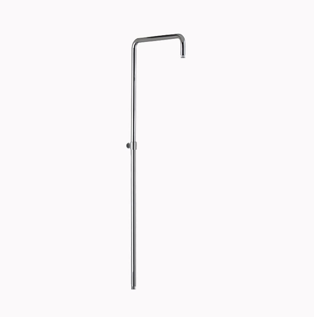 Hidroterapia, tubo fijo Ø24mm con soportes para conjunto gran ducha, Cromo
