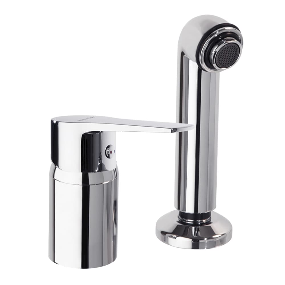Titanium, miscelatore monocomando per parrucchiere con kit doccia, Cromo