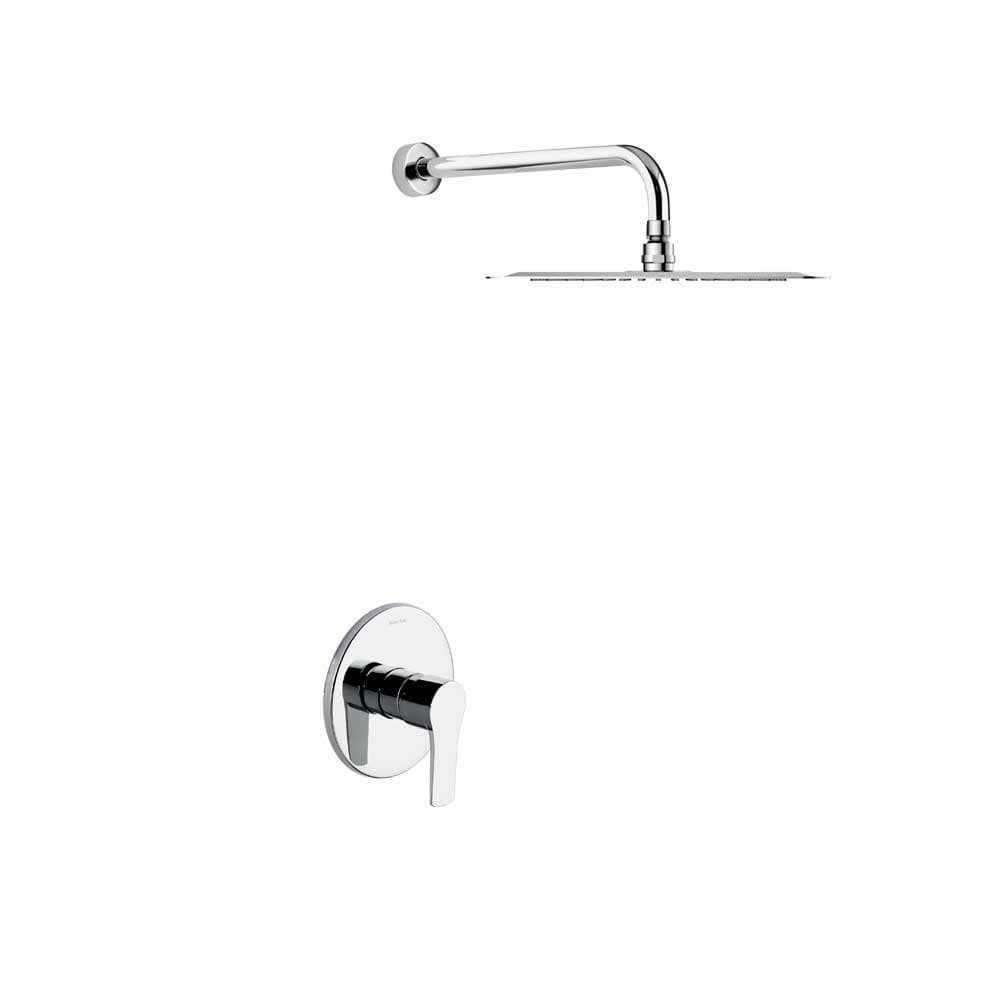 Titanium, set miscelatore monocomando da incasso metallico 1 via con soffione Ø240mm, Cromo