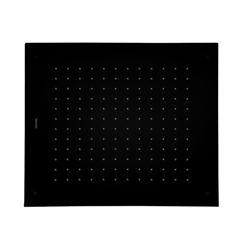 Hidroterapia, ruixador de metall, quadrat XL de Ø500mm, d'acer inoxidable, Negre mat