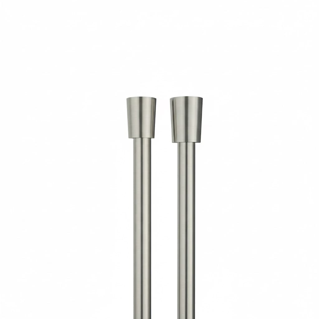 Hidroterapia, flexo de 1,75m con conexiones G1/2"–G1/2" y sistema antitwist, Niquel cepillado