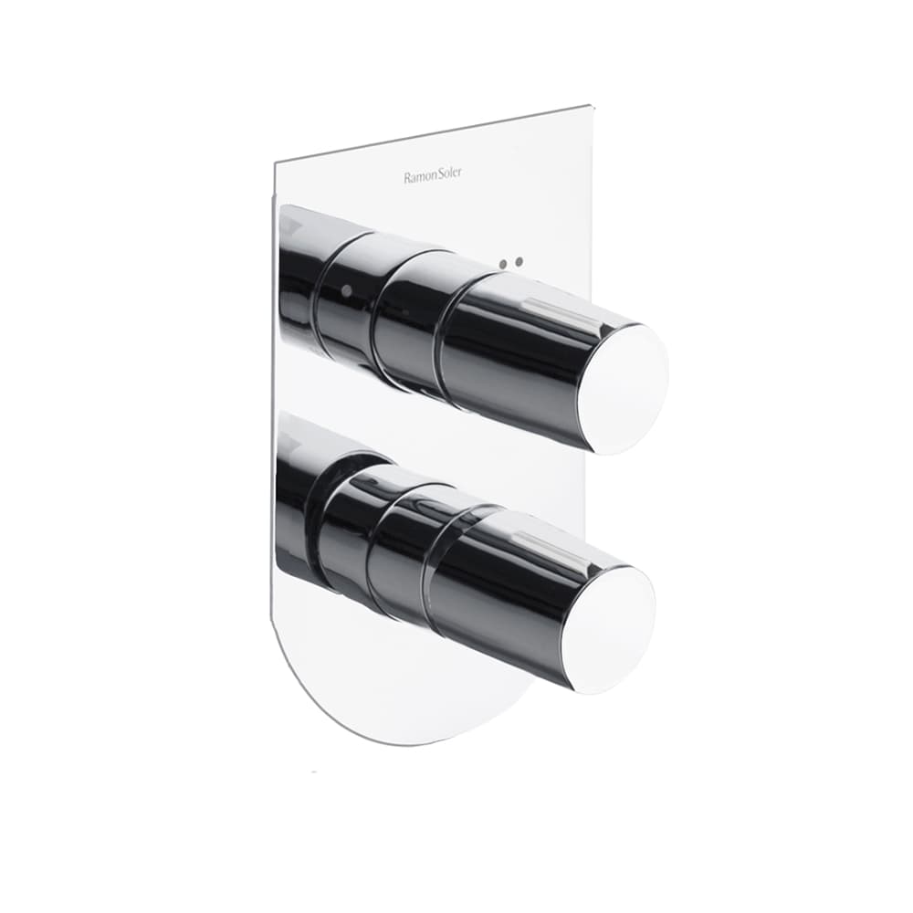 Tzar, Unterputz-Einhebelmischer aus Metall für Wanne und Brause, 2 Wege, mit Ultraslim-Abdeckplatte, Chrom