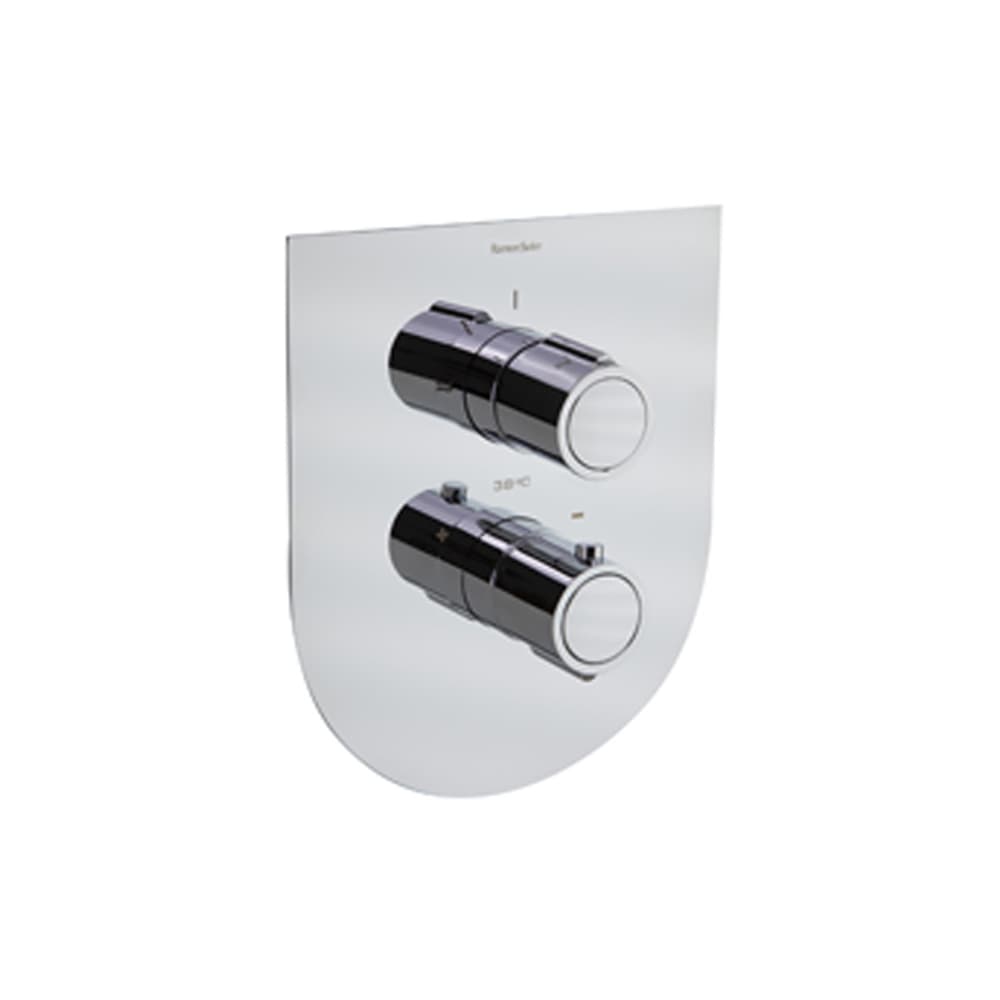 Urban chic, mitigeur thermostatique de douche à encastrer métallique 1 voie avec plaque ultraslim, Chromé