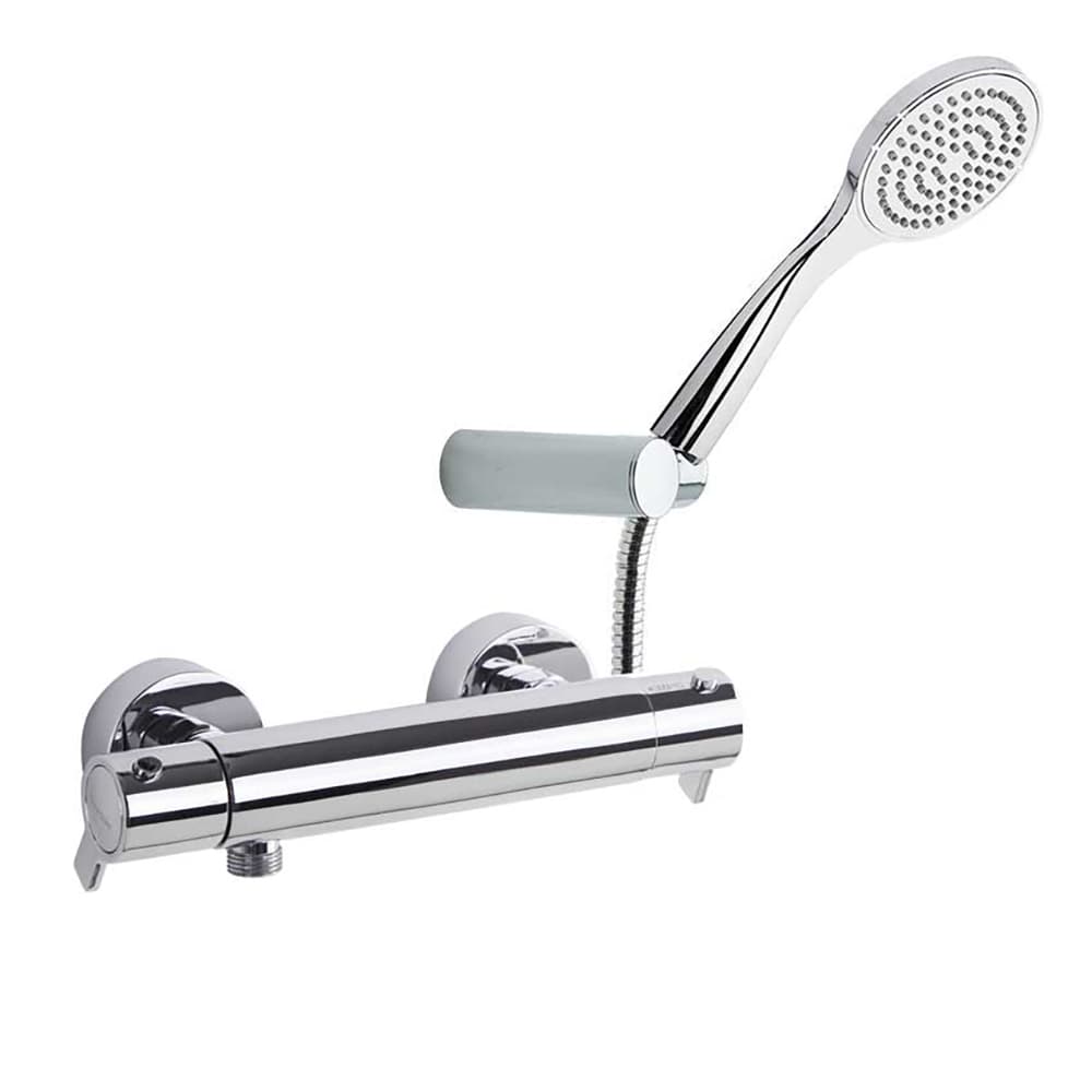 Blautherm, Brause-Thermostat mit Brauseset, Chrom