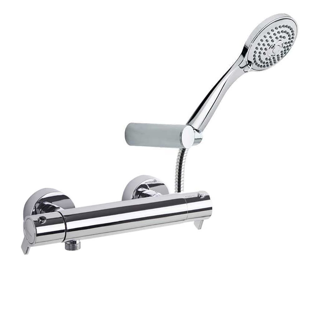 Blautherm, Brause-Thermostat mit Brauseset, Chrom