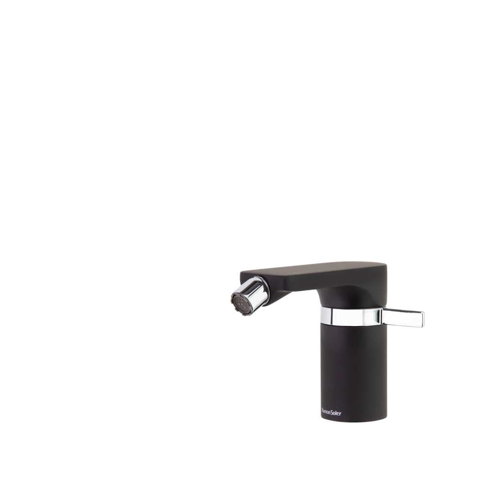 Arola, monomando de bidé con rótula 5L, Negro mate