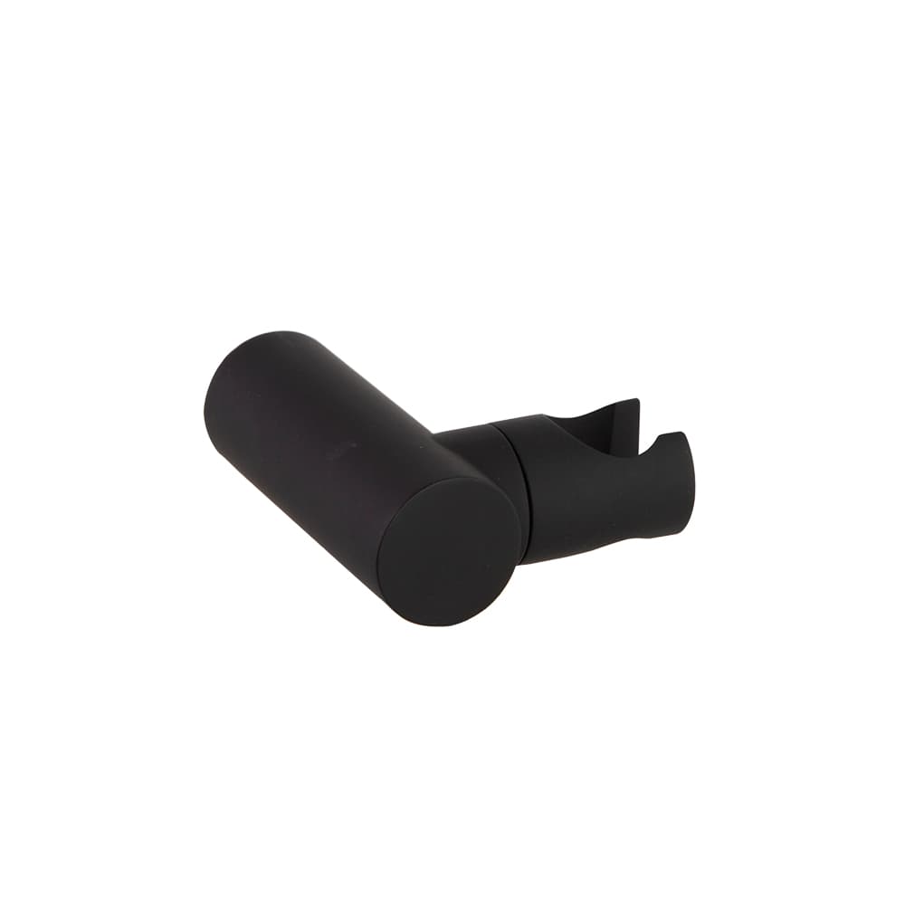 Hidroterapia, soporte orientable de pared metálico redondo para ducha, Negro mate
