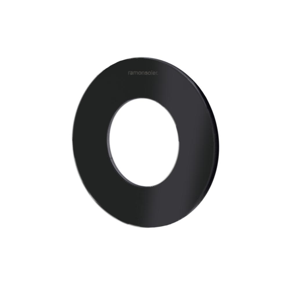 Accesorios, placa de empotrado para maneta, Negro mate
