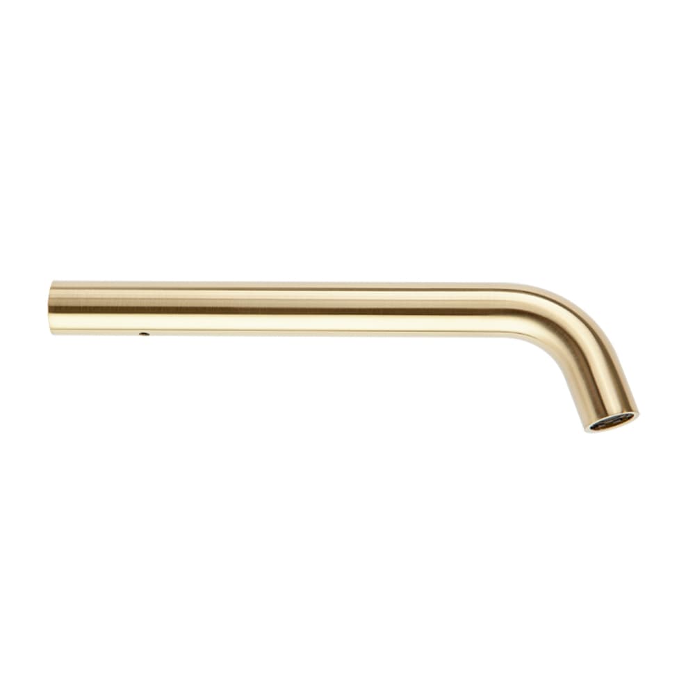 Accesorios, caño de lavabo empotrado de tubo de 24 cm, Oro cepillado