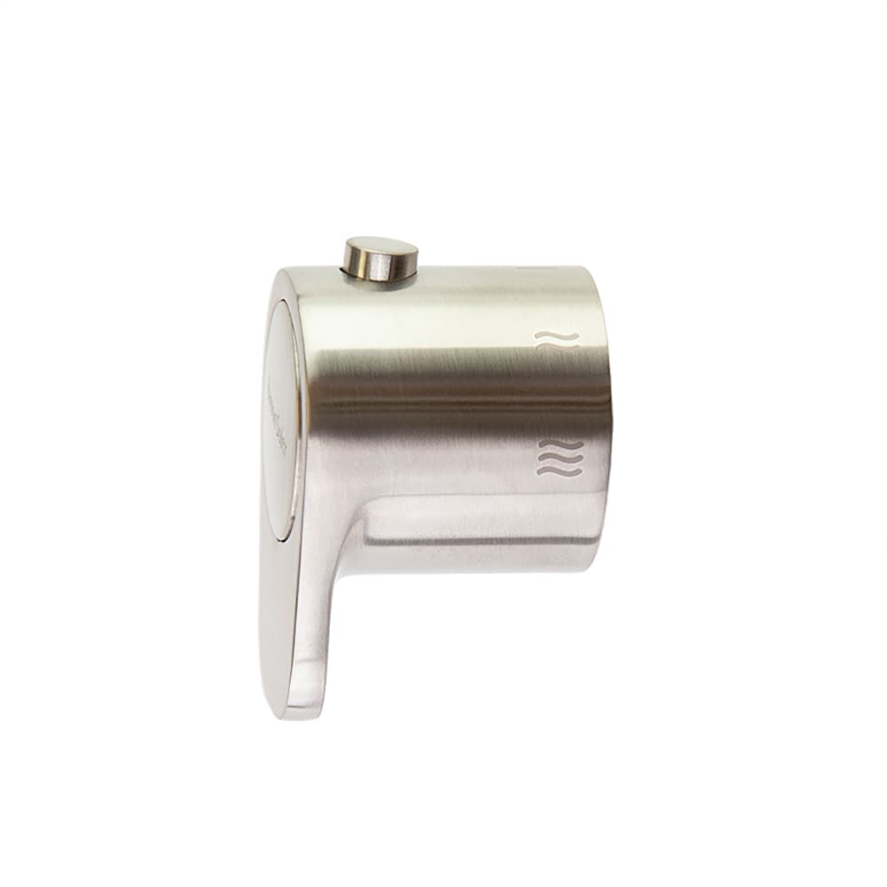 Alexia, flow control handle for thermostatic mixer, Brushed nickel