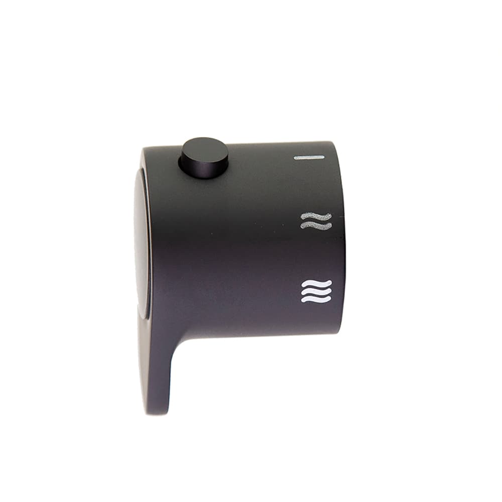 Alexia, overhead shower/hand shower diverter handle for thermostatic mixer, Matt black