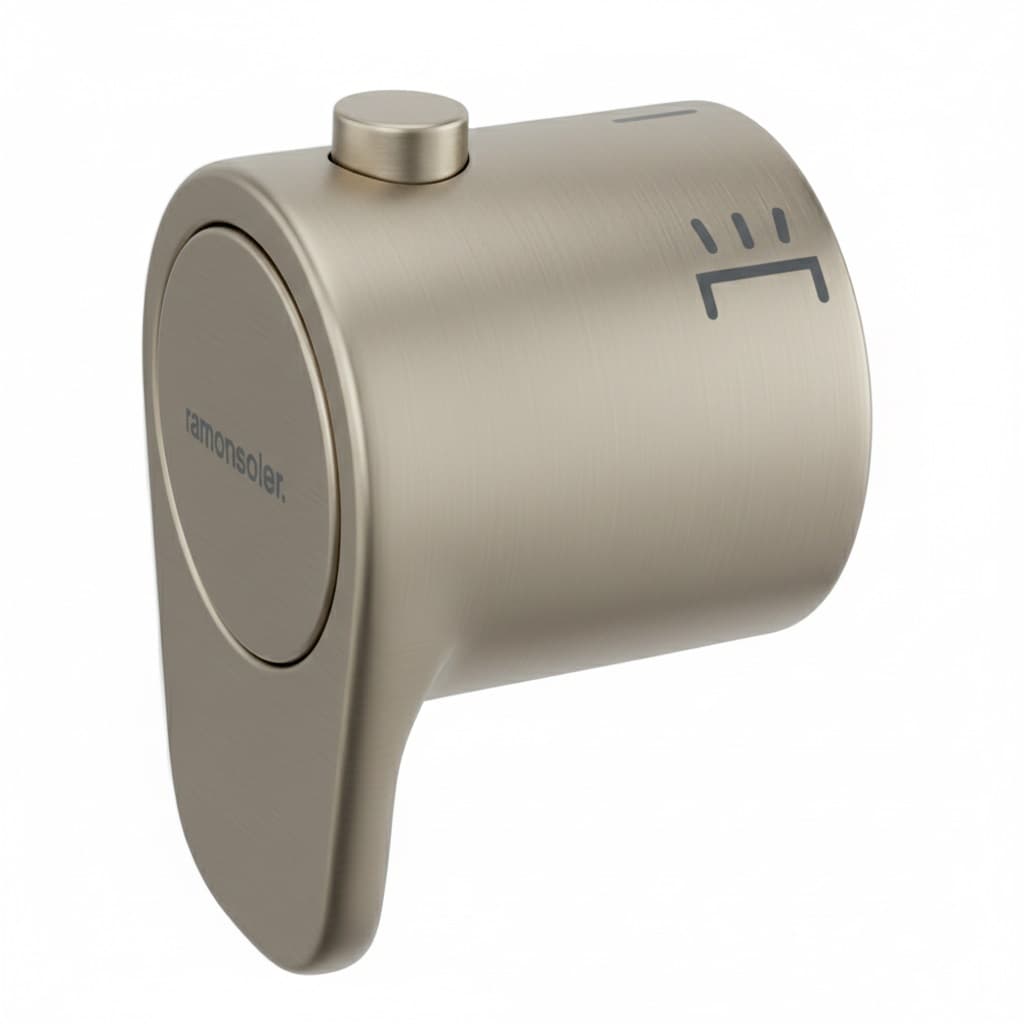 Alexia, temperature handle for thermostatic bath shower mixer, Brushed nickel
