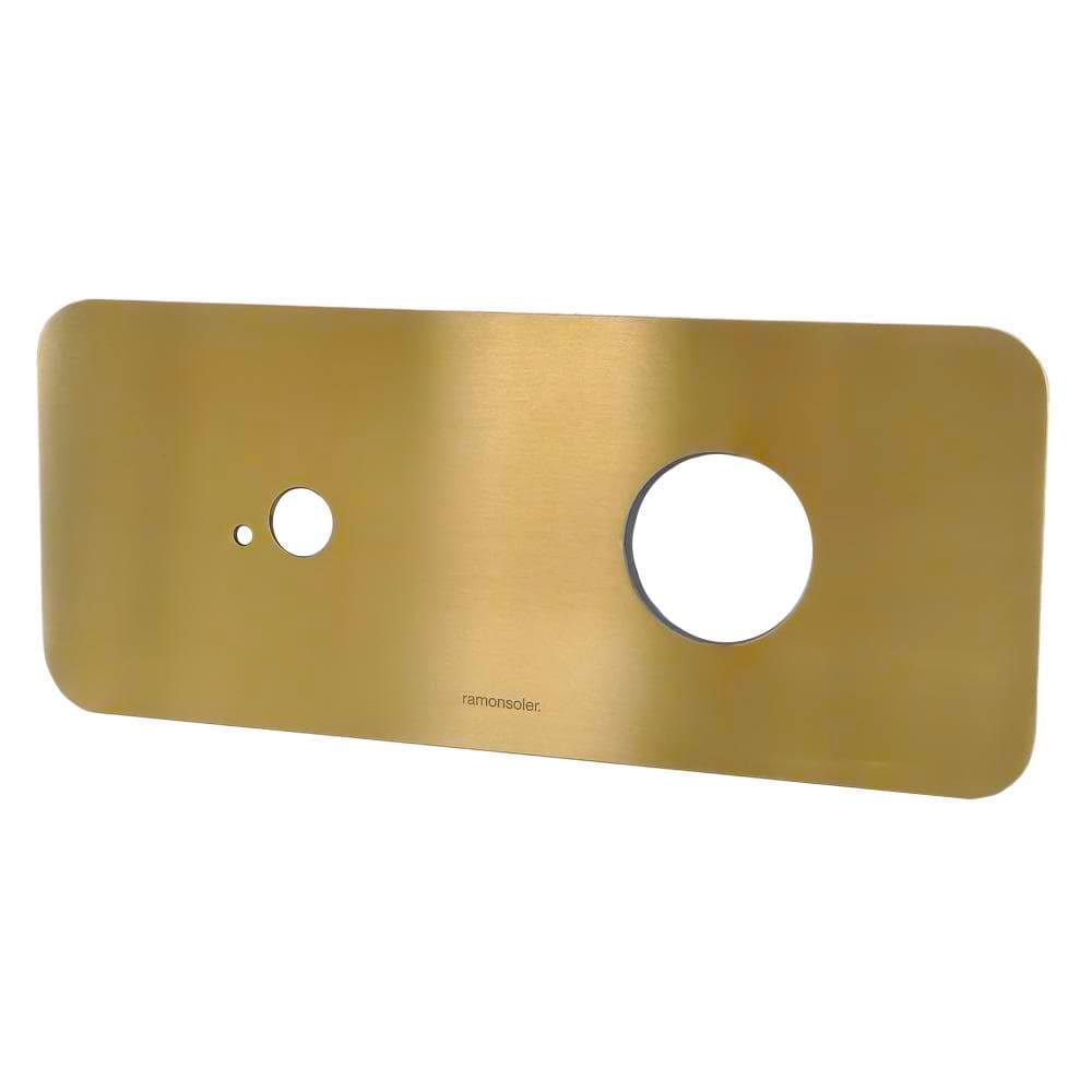 Accesorios, placa de empotrado para lavabo, Oro cepillado