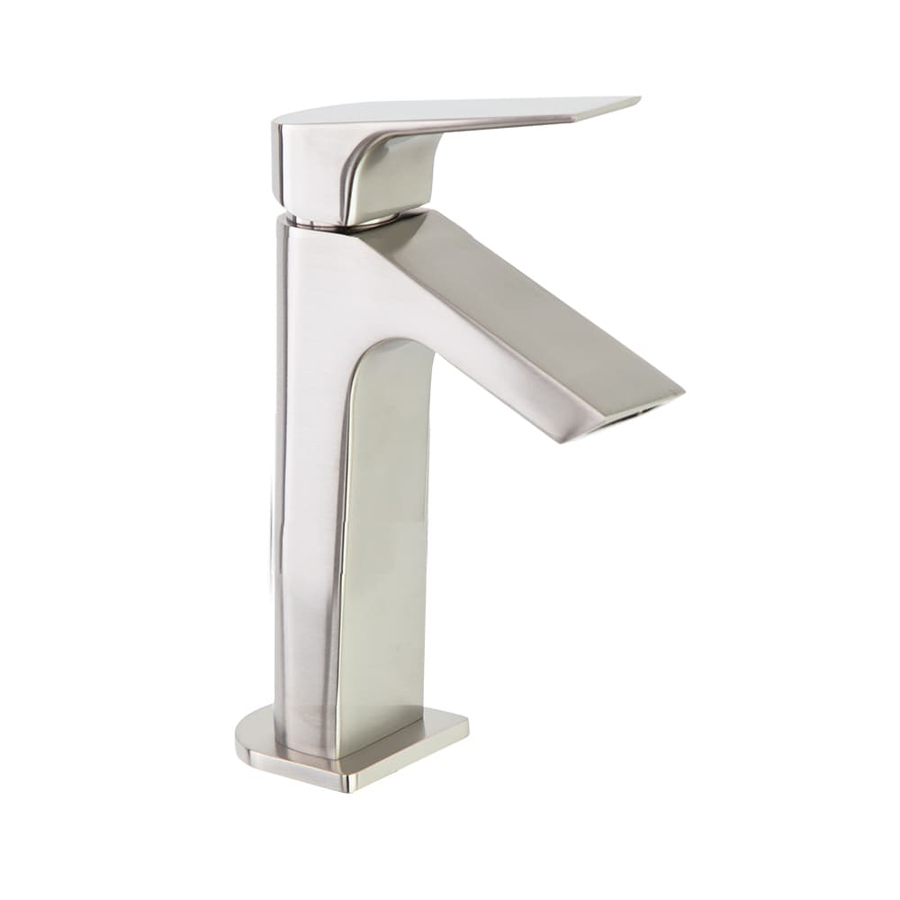 Urban chic, Breeam, monomando de lavabo salida en cascada caudal limitado 5L, Niquel cepillado