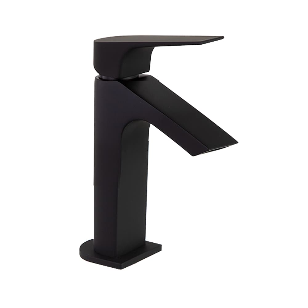 Urban chic, Breeam, monomando de lavabo salida en cascada caudal limitado 5L, Negro mate