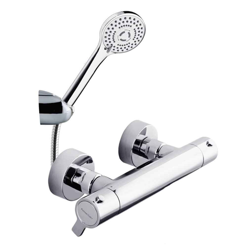 Blautherm, Brause-Thermostat mit Brauseset, Chrom