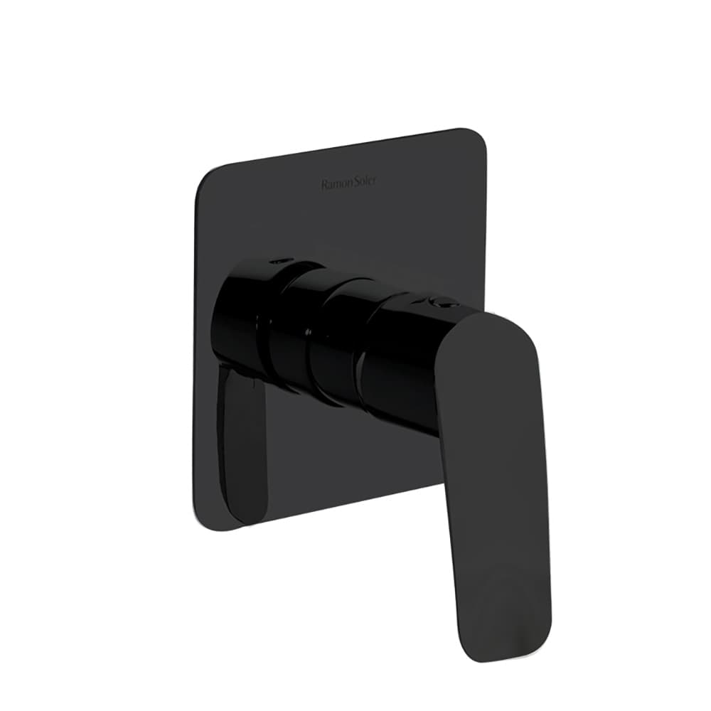 New fly, metal concealed 1-way shower mixer with ultraslim cover plate, Matt black