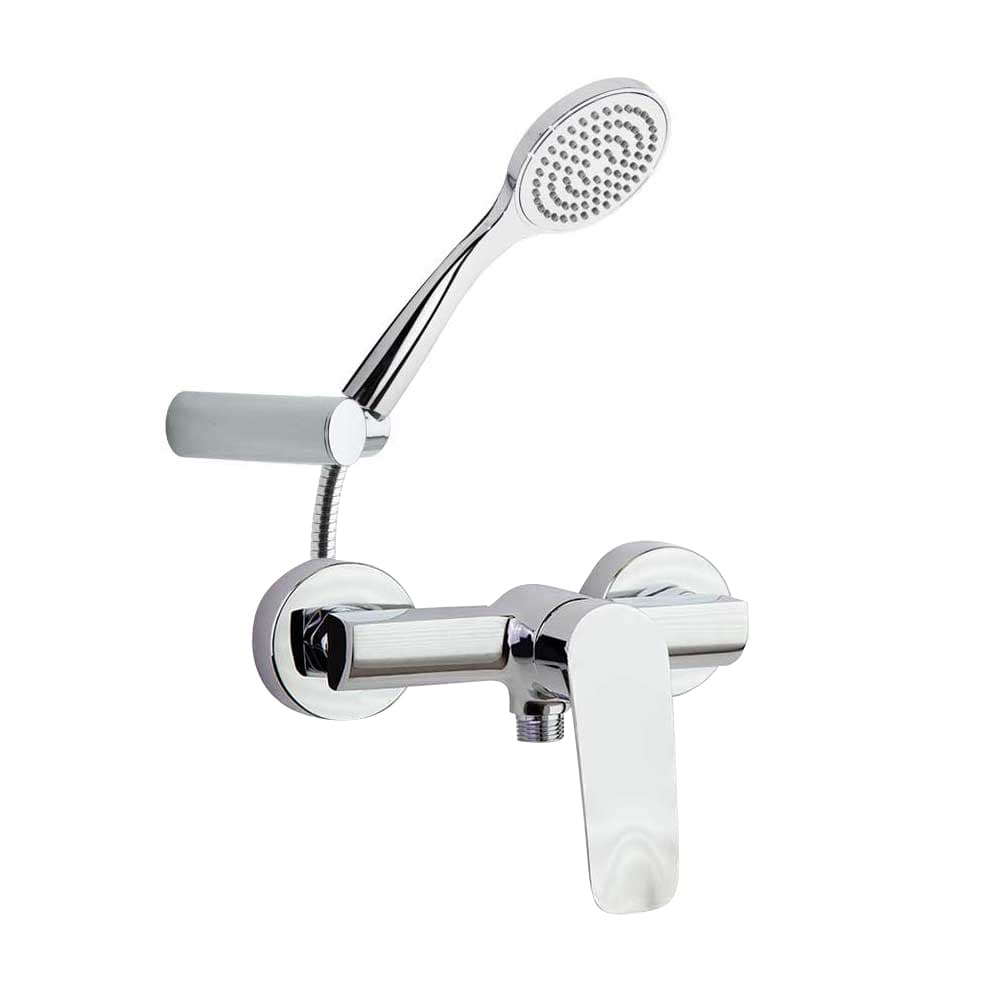 New fly, shower mixer with shower set, Chrome