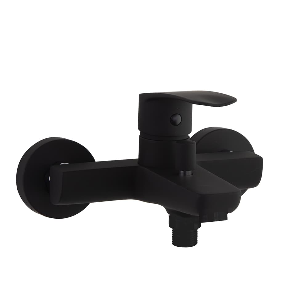 New fly, monomando de baño-ducha C2, Negro mate