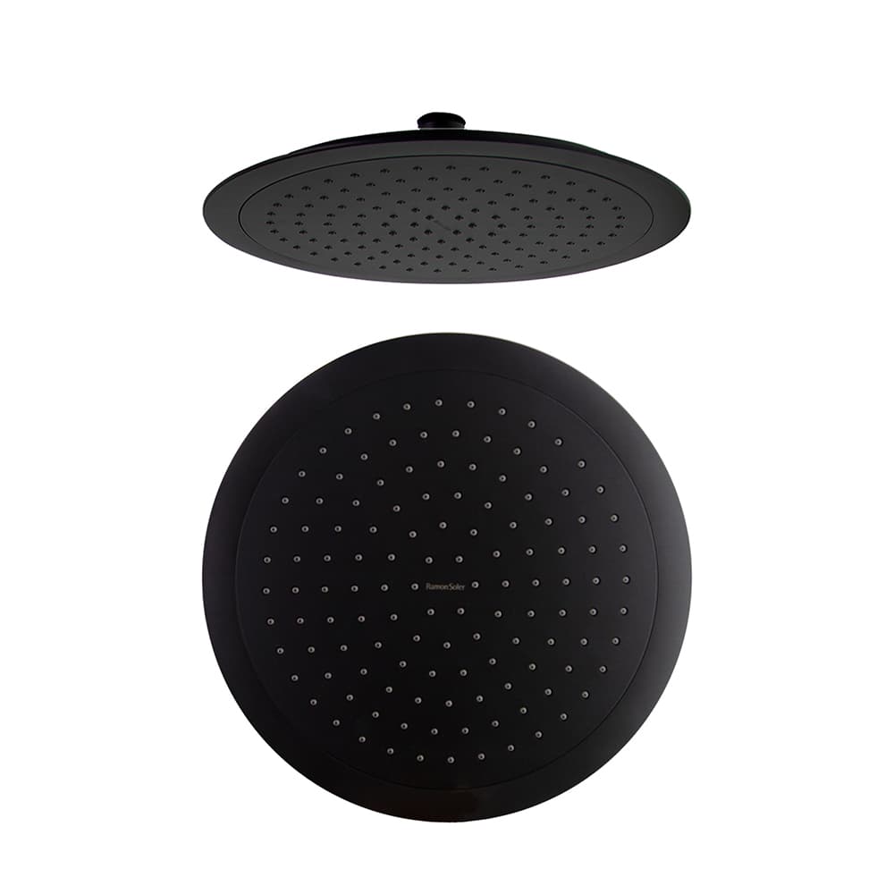 Hidroterapia, ruixador de dutxa Ø240mm, Negre mat
