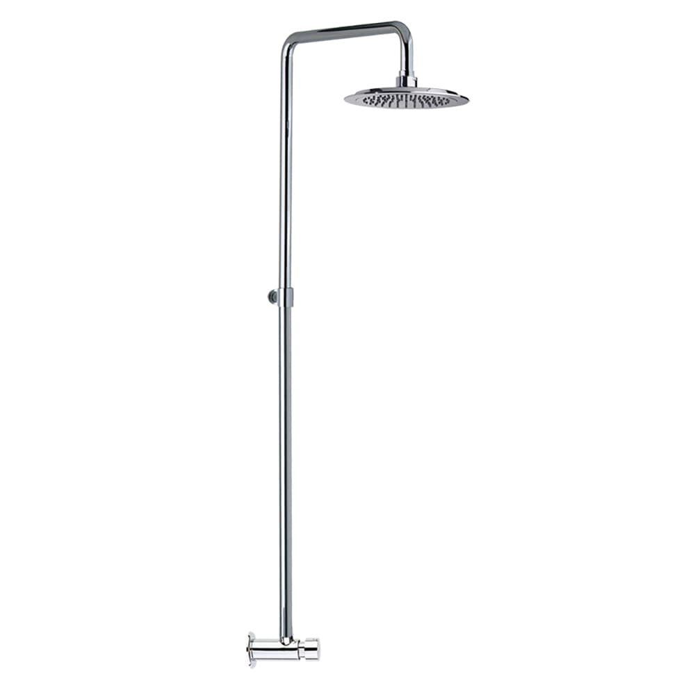 Solestop, Breeam, gran ducha para exterior temporizada rociador Ø240 ABS, Cromo