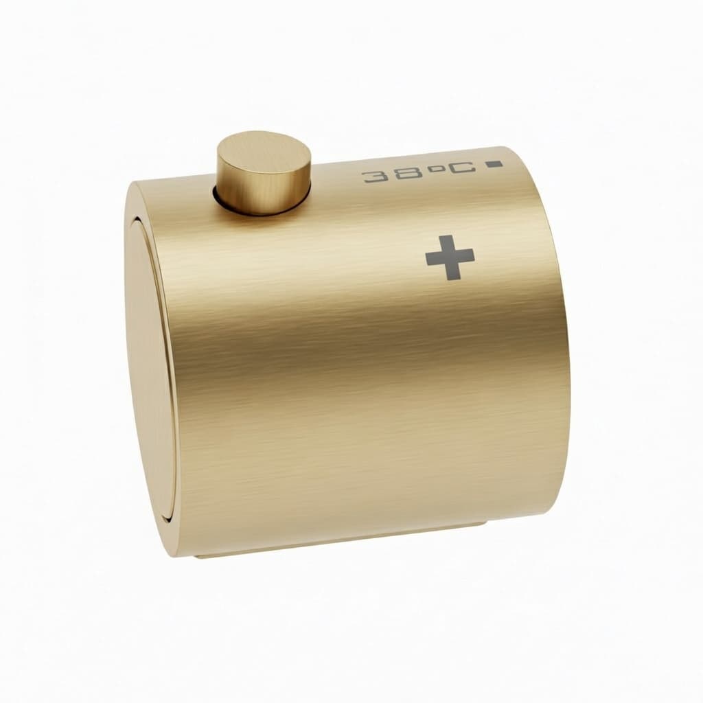 Urban chic, Temperaturgriff für Thermostat, Gold gebürstet