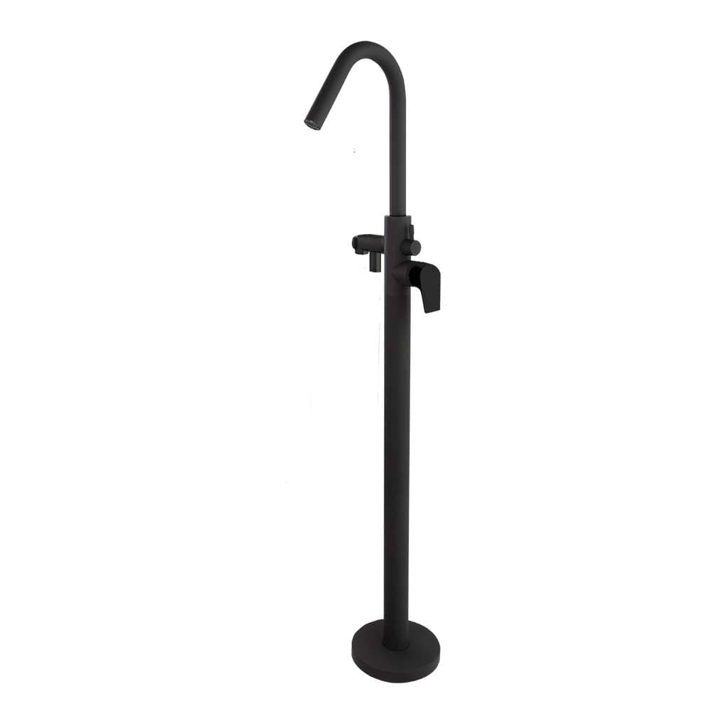 Urban chic, mitigeur de baignoire sur colonne, Noir mat