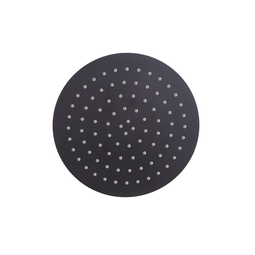 Hidroterapia, Breeam, rociador de ducha de metal extraplano, redondo de 300mm, Negro mate