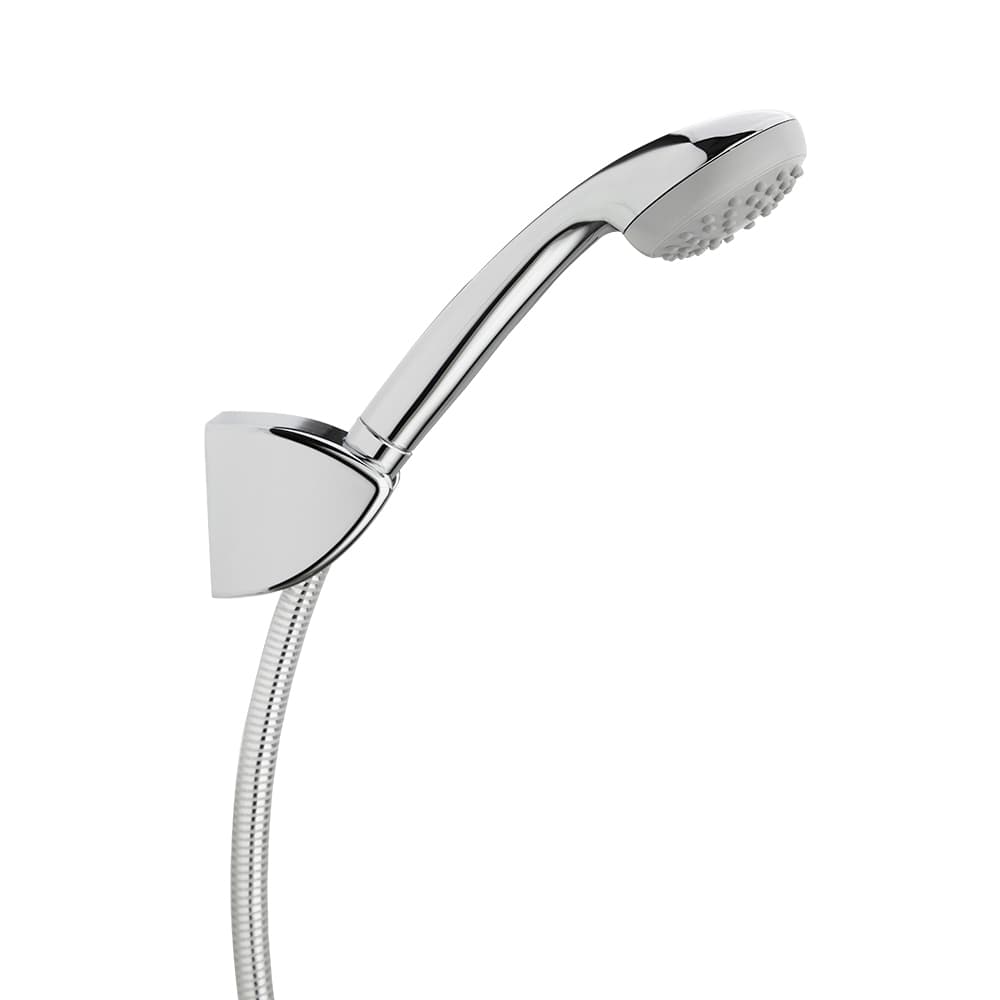 Hidroterapia, set ducha de mano de Ø61mm, flexo y soporte, Cromo
