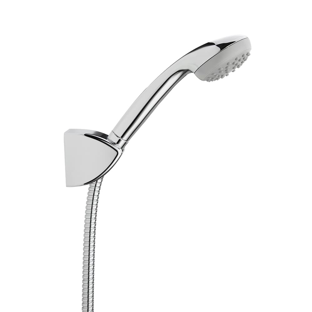 Hidroterapia, set ducha de mano de Ø61mm, flexo y soporte, Cromo