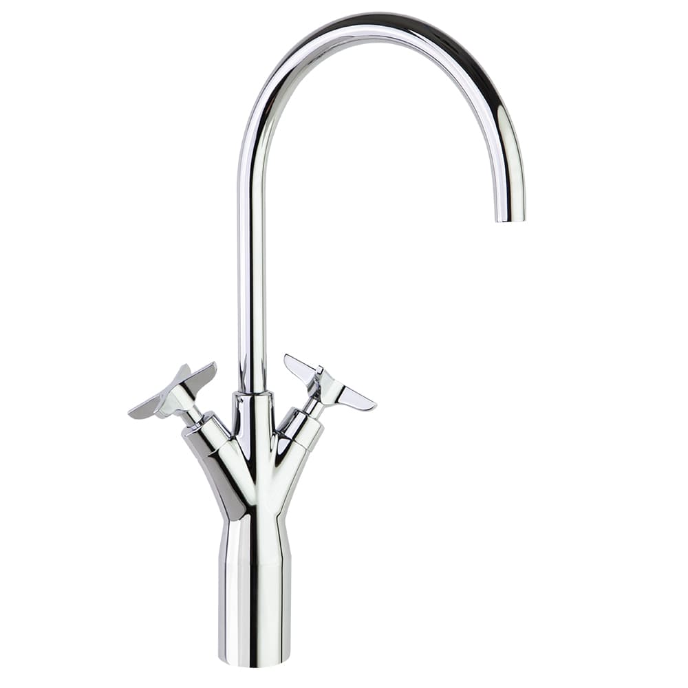 Adagio, Breeam, bimando de lavabo alto con caño de 190mm, Cromo