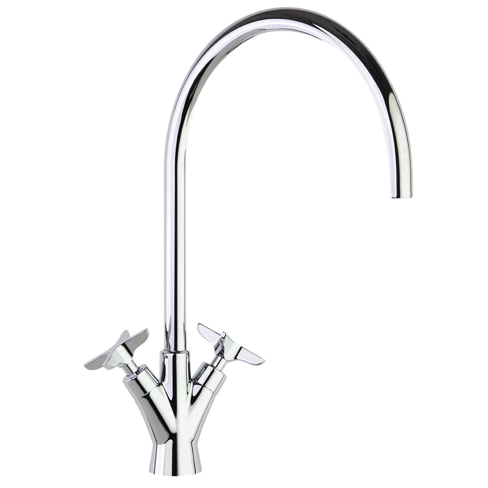 Adagio, Breeam, bimando de cocina con caño giratorio 220mm, Cromo
