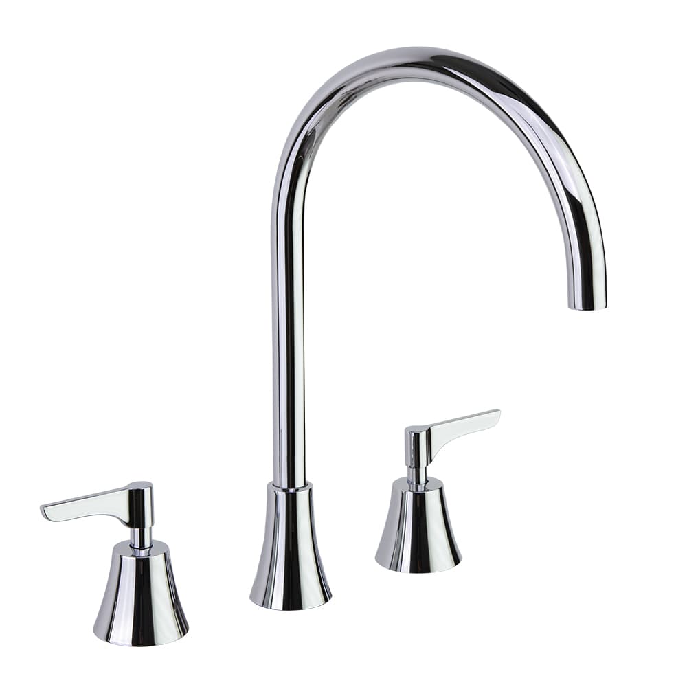 Adagio, Breeam, bimando de lavabo para repisa con caño 190mm, Cromo