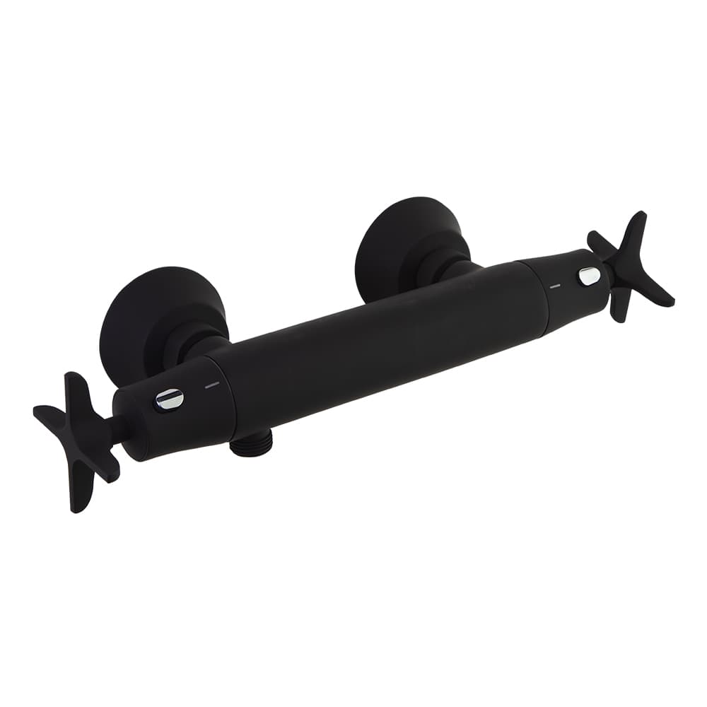Adagio, florón caño para lavabo repisa, Negro mate
