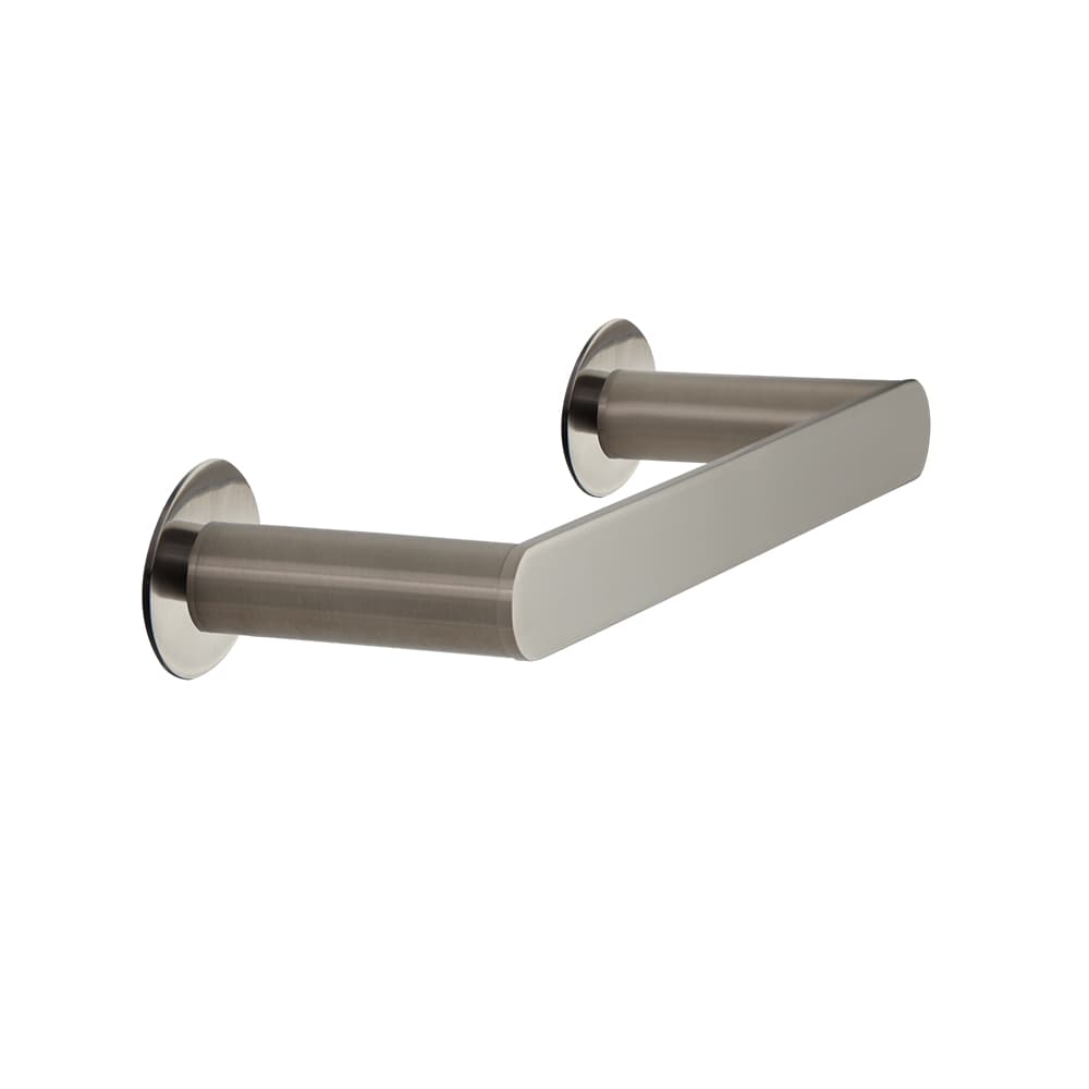 Ergos, bathroom towel rail, size "M", with dual installation system, Brushed stainless steel