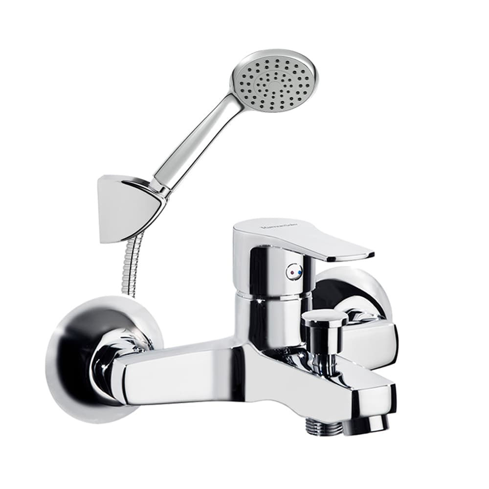 Titanium, conjunto monomando de baño-ducha con equipo de ducha, Cromo