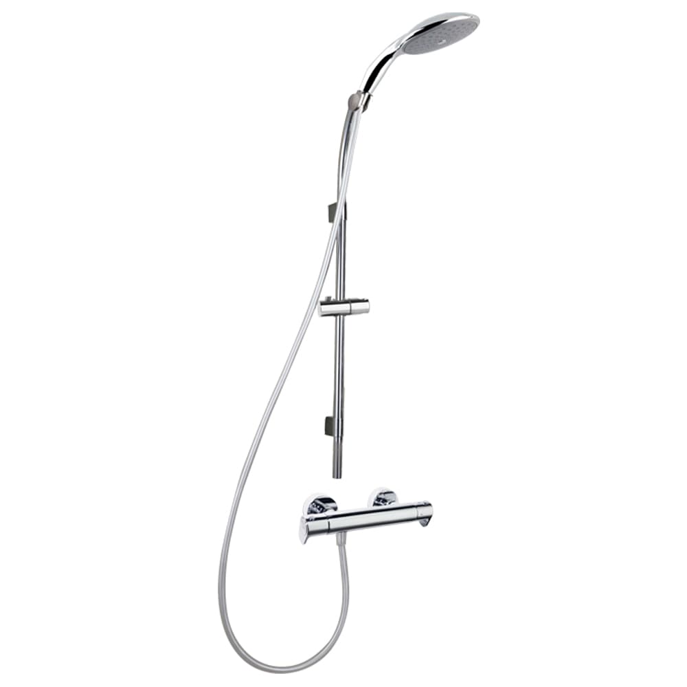 Alexia, termostática de ducha superficie de pared, Cromo