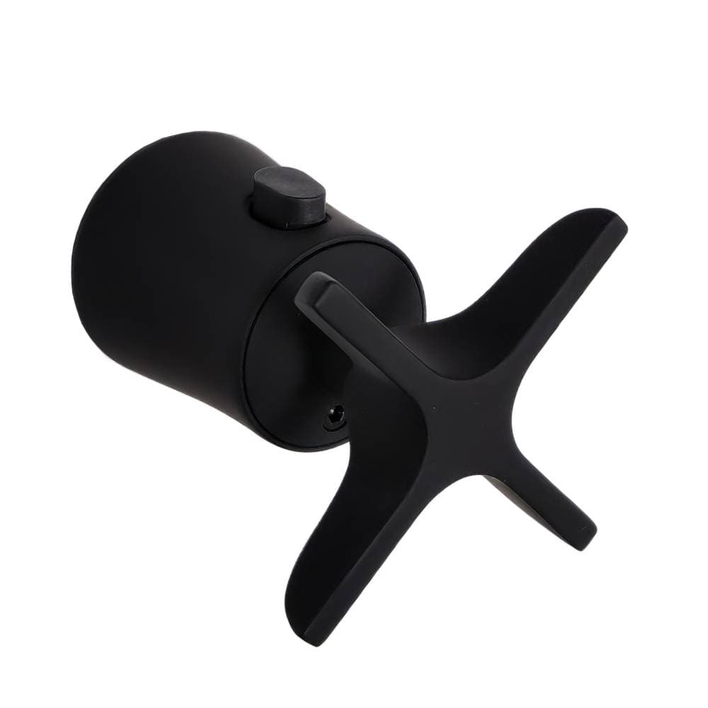 Adagio, volante en forma de cruz neutro solo para ducha termostática empotrada, Negro mate
