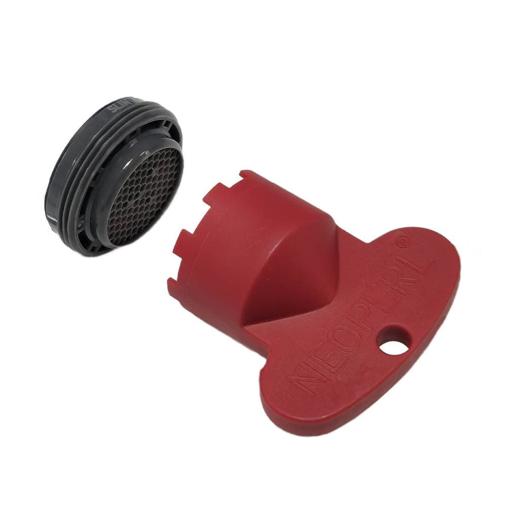 Accessoires, aérateur mâle M24 x 1 slim avec limiteur de débit 3,7L et clé