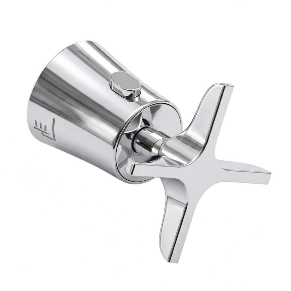 Adagio, Kreuzgriff-Set für Umstellung Kopfbrause/Handbrause, Chrom