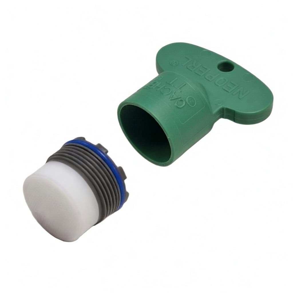 Accessoires, aérateur mâle M16,5 x 1 cache avec limiteur de débit 8L et clé