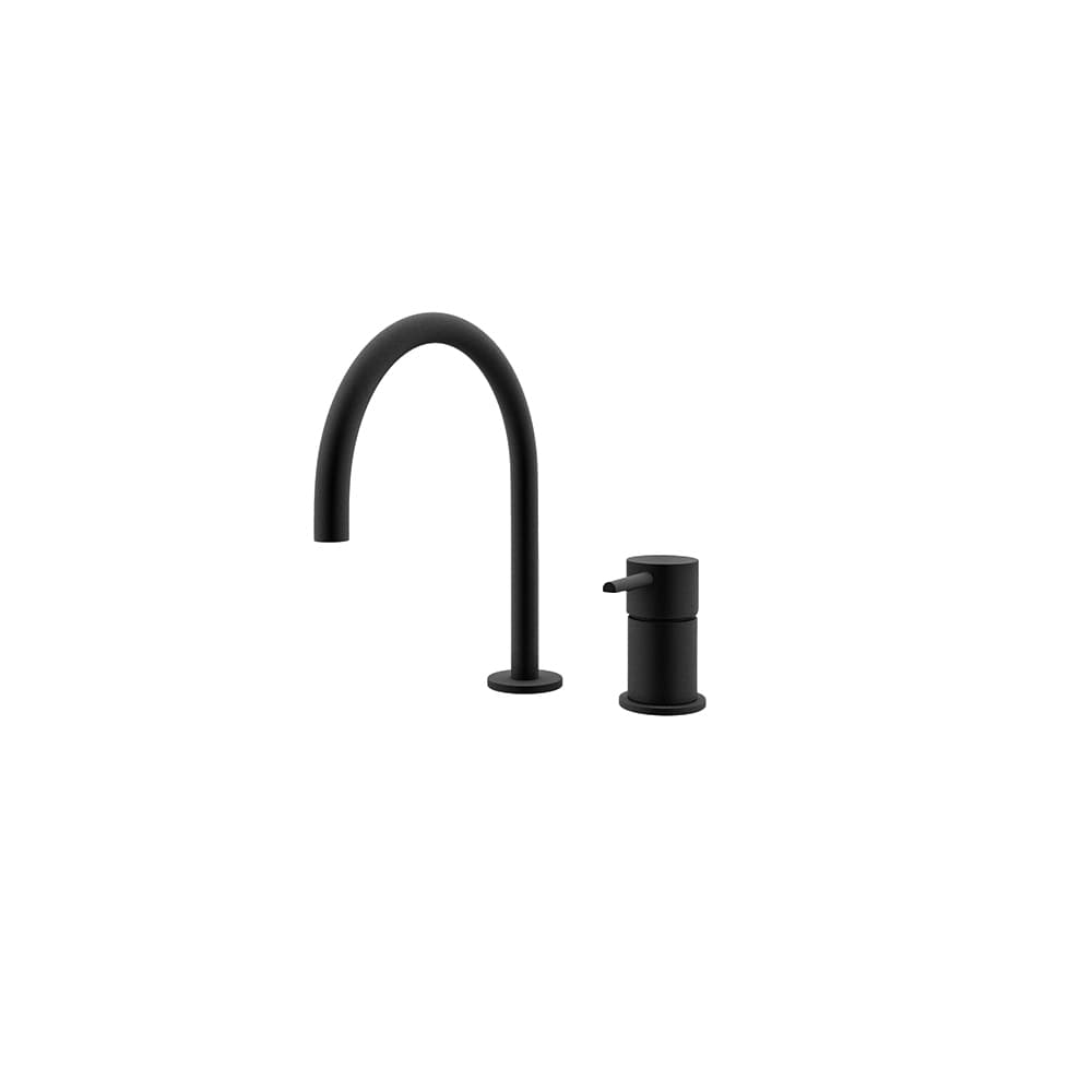 Odisea, fregadero de repisa sin duchita con caño 190mm 8L, Negro mate